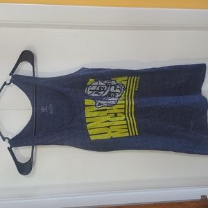 Womens Michigan Wolverine Adidas navy tank top